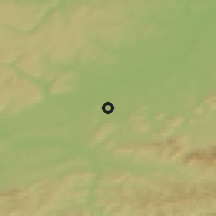 Shaded relief of the 50 km around Šenov u Nového Jičína, drawn from the GMTED2010 grid