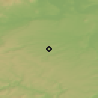 Shaded relief of the 49 km around Slaný, drawn from the GMTED2010 grid