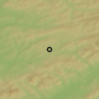 Shaded relief of the 50 km around Slavičín, drawn from the GMTED2010 grid