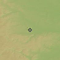 Shaded relief of the 50 km around Slavkov, drawn from the GMTED2010 grid