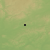 Shaded relief of the 50 km around Slavkov u Brna, drawn from the GMTED2010 grid