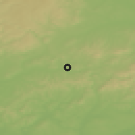 Shaded relief of the 50 km around Bučovice, drawn from the GMTED2010 grid