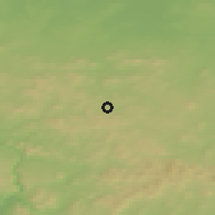 Shaded relief of the 49 km around Šluknov, drawn from the GMTED2010 grid