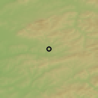 Shaded relief of the 50 km around Slušovice, drawn from the GMTED2010 grid