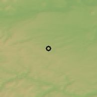 Shaded relief of the 50 km around Smečno, drawn from the GMTED2010 grid