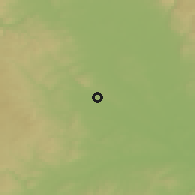 Shaded relief of the 50 km around Smržice, drawn from the GMTED2010 grid