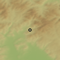 Shaded relief of the 50 km around Sobotín, drawn from the GMTED2010 grid