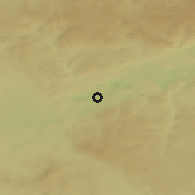 Shaded relief of the 50 km around Sokolov, drawn from the GMTED2010 grid