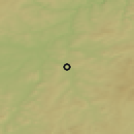 Shaded relief of the 50 km around Št'áhlavy, drawn from the GMTED2010 grid