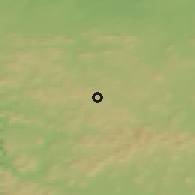 Shaded relief of the 49 km around Staré Křečany, drawn from the GMTED2010 grid
