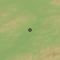 Shaded relief of the 50 km around Staré Město, drawn from the GMTED2010 grid