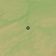 Shaded relief of the 50 km around Štěchovice, drawn from the GMTED2010 grid