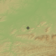 Shaded relief of the 50 km around Štramberk, drawn from the GMTED2010 grid
