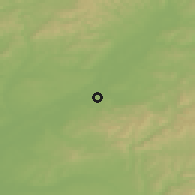 Shaded relief of the 50 km around Strážnice, drawn from the GMTED2010 grid