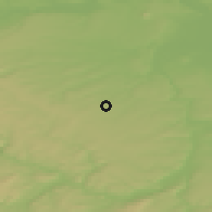 Shaded relief of the 50 km around Buštěhrad, drawn from the GMTED2010 grid