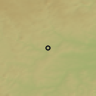 Shaded relief of the 50 km around Stříbro, drawn from the GMTED2010 grid