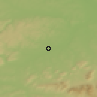 Shaded relief of the 50 km around Studénka, drawn from the GMTED2010 grid