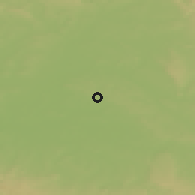 Shaded relief of the 50 km around Býšt', drawn from the GMTED2010 grid