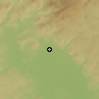 Shaded relief of the 50 km around Šumvald, drawn from the GMTED2010 grid