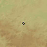 Shaded relief of the 50 km around Sušice, drawn from the GMTED2010 grid