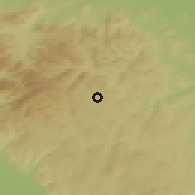 Shaded relief of the 50 km around Světlá Hora, drawn from the GMTED2010 grid