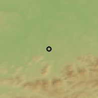 Shaded relief of the 50 km around Sviadnov, drawn from the GMTED2010 grid