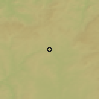 Shaded relief of the 50 km around Tábor, drawn from the GMTED2010 grid
