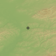 Shaded relief of the 50 km around Tečovice, drawn from the GMTED2010 grid