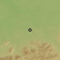 Shaded relief of the 50 km around Těrlicko, drawn from the GMTED2010 grid