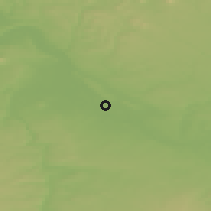 Shaded relief of the 49 km around Tišice, drawn from the GMTED2010 grid
