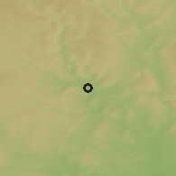 Shaded relief of the 50 km around Tišnov, drawn from the GMTED2010 grid