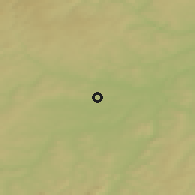 Shaded relief of the 50 km around Tlučná, drawn from the GMTED2010 grid