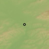 Shaded relief of the 50 km around Tlumačov, drawn from the GMTED2010 grid