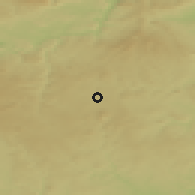 Shaded relief of the 50 km around Toužim, drawn from the GMTED2010 grid