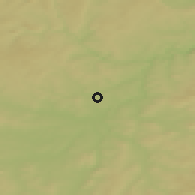 Shaded relief of the 50 km around Třemošná, drawn from the GMTED2010 grid