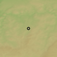 Shaded relief of the 50 km around Bystřice, drawn from the GMTED2010 grid