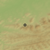 Shaded relief of the 50 km around Trojanovice, drawn from the GMTED2010 grid