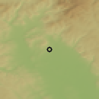 Shaded relief of the 50 km around Troubelice, drawn from the GMTED2010 grid