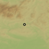 Shaded relief of the 49 km around Trutnov, drawn from the GMTED2010 grid
