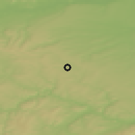Shaded relief of the 50 km around Tuchlovice, drawn from the GMTED2010 grid