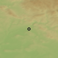 Shaded relief of the 49 km around Turnov, drawn from the GMTED2010 grid