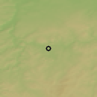Shaded relief of the 50 km around Týnec nad Sázavou, drawn from the GMTED2010 grid