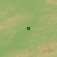 Shaded relief of the 50 km around Uherské Hradiště, drawn from the GMTED2010 grid