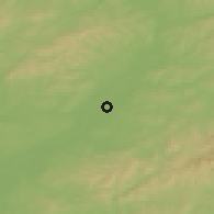 Shaded relief of the 50 km around Uherský Ostroh, drawn from the GMTED2010 grid