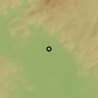 Shaded relief of the 50 km around Újezd, drawn from the GMTED2010 grid