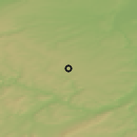 Shaded relief of the 50 km around Unhošt', drawn from the GMTED2010 grid
