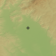 Shaded relief of the 50 km around Uničov, drawn from the GMTED2010 grid