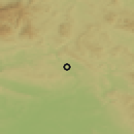 Shaded relief of the 49 km around Úpice, drawn from the GMTED2010 grid