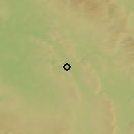 Shaded relief of the 50 km around Ústí nad Orlicí, drawn from the GMTED2010 grid