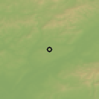 Shaded relief of the 50 km around Vacenovice, drawn from the GMTED2010 grid